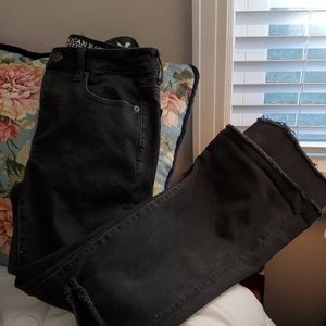 3/$30 American Eagle Blk High Rise Slim Flare Sz 4